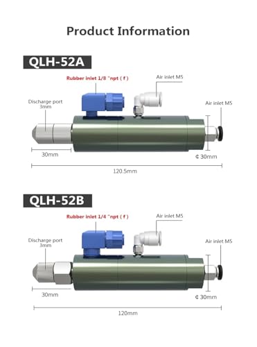 Applicateur de colle de précision adhésif Qlh-52a à commande pneumatique
