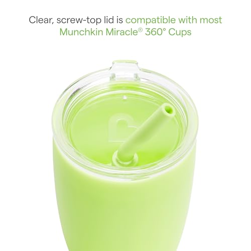 Munchkin Simple Clean Tumbler, Straw Cups for Toddlers 1-3, with Peel Open Straw for Easy Cleaning, Spill Proof Sippy Cup for Kids 12+ Months, 10 Ounce, 2 Pack, Blue/Green - image 4