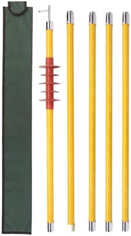 High Voltage Insulation Extension Poles with Rainproof Rubber Cap - Durable Insulated Rods for Electrical Line Maintenance and Power Switch Safety