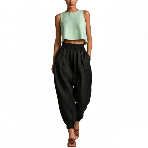 Pantalones de verano mujer Holgados casuales con cintura elástica Harlen