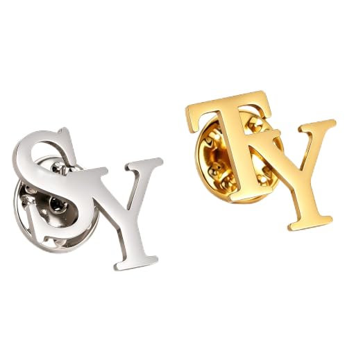 Image of Custom Name Lapel Pin Personalized Script Brooch for Women Men, Customizable Name Badge Elegant Cursive Letter Pin, Minimalist Jewelry Gift for Wedding Birthday Anniversary