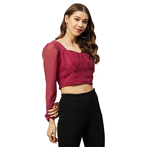 Image of Carlton London Women's Polyester Regular Fit Blouse