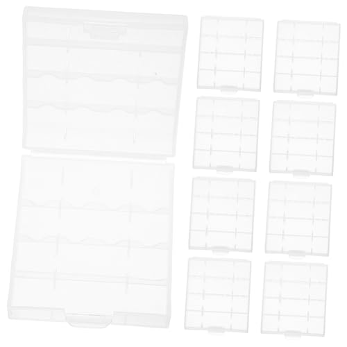 12 Pezzi Scatola Trasparente Portabatterie Aa Aaa plastica con Scomparti Separati Organizer per Viaggi Garage