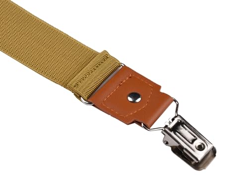 Image of Suspenders for Men Y Back Adjustable Elastic with Strong Clips 47 Inches
