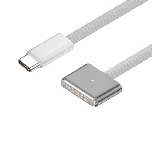 EVREFINUSB-C to Mag-safe 3 磁気変換アダプタ 140W急速充電 Mag-safe 3 コネクタ 強力な磁気吸引力 両面提示ライト付き Type-C to Mag-safe 3変換コネクタ タイプC マグセーフ3変換アダプタ Mac
