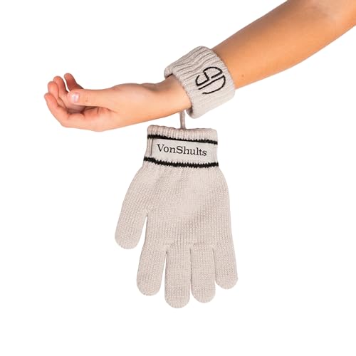 Merino Wool Winter Gloves for Toddlers, Kids & Teens with Cord – No-Lose Cold Weather Mittens, Christmas Gift for Children