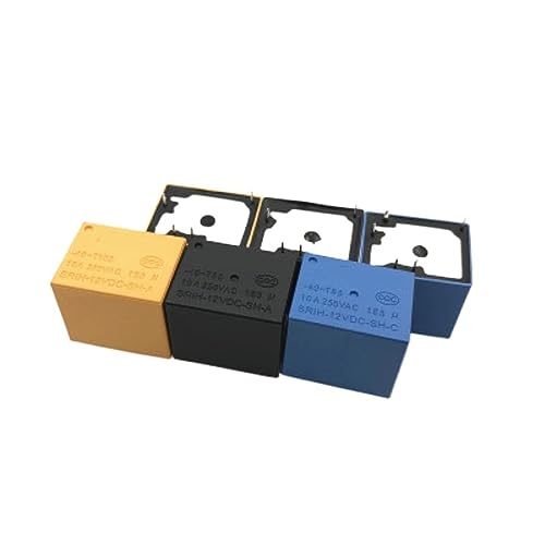 Relais SRIH-12VDC-SH-A T72H 12VDC 10A boîtier jaune 4 pieds