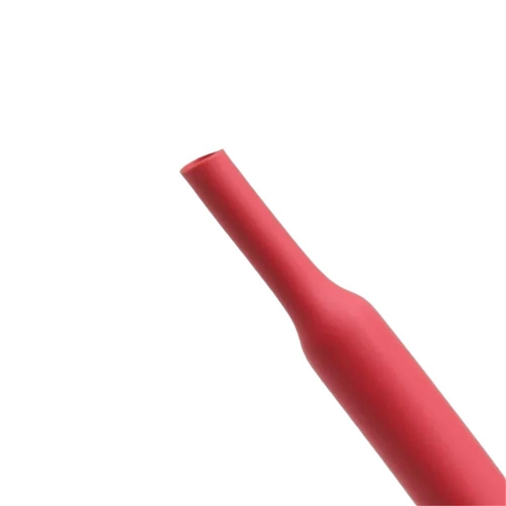 Gaines thermorétractables en PVC, Tube thermorétractable électrique rouge, plusieurs tailles, 1 à 5 m, rapport 2:1(25MM*5METERS)