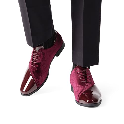 Image of Bruno Marc Men's Dress Tuxedo Patent Formal Oxford