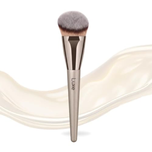 Luxe Master Blend Brush Synthetic Makeup Brush for Blending Foundation Cream & Powder Makeup Soft Dense Bristles with Wooden Handle & Aluminum Ferrule