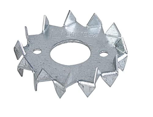 Alberts 334437 Scheibendübel mit Zähnen | zweiseitig | sendzimirverzinkt | zum Aufschrauben | Außen-Ø 48 mm | Innen-Ø 17 mm