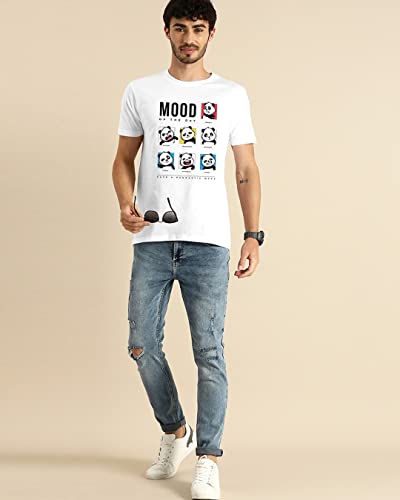Bewakoof Men's Printed 100% Cotton T-Shirt - Regular Fit, Round Neck, Half Sleeves