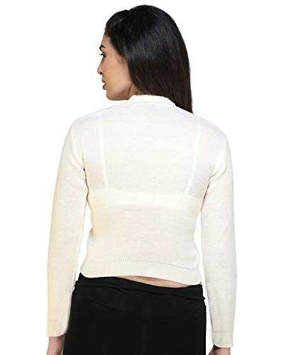 Image of Women Winter Wear V-Neck Full Sleeves Regular Fit Woollen Blouse