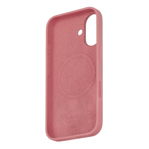 Image of TEKNE Silicone Back Case Cover Compatible with MagSafe for iPhone 17 | Soft-Touch Grip with Microfiber Lining | Raised Camera & Screen Protection | Slim Fit Case (Pink)
