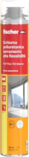 Fischer PUP FLEX 750 Schiuma Poliuretanica per Infissi e Telai di Serramenti, Elevato Isolamento Termoacustico, Flessibile e Modellabile, 559708