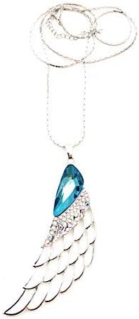 Miniatura 2 de Smiling Wisdom - Tarjeta de felicitación con texto en inglés "Friends Have Wings, They Lift Us To Our Feet When We Fall" y collar de ala de ángel -