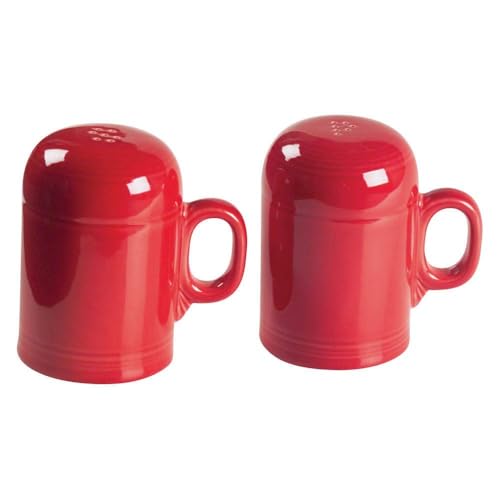 Fiesta® Salt & Pepper Rangetop Set – Durable Ceramic, Lead-Free, Dishwasher/Microwave/Oven Safe – Made in USA Dinnerware - Scarlet