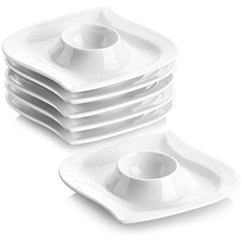 MALACASA Elvira Ivory White Egg Cup Set Cover