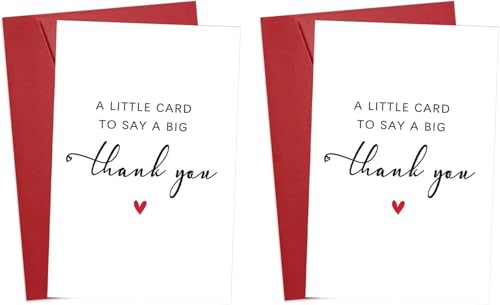 TGIYK Funny Thank You Card with Envelope A Little Greeting Card for Men and Women Appreciation Cards for Teacher Coworker Boss Friends Doctor Birthday or Special Occasion 2 Pcs