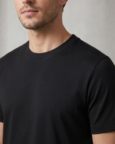 Image of NOBERO 100% Cotton T Shirts for Men Stylish | Regular Fit | Solid T Shirts for Men 180 GSM Combed Cotton | Round Neck Half Sleeve
