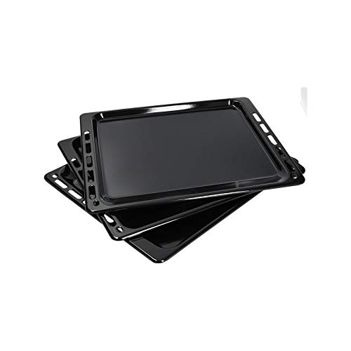 3x Backblech Backofen 445x375x20mm emailliert Bauknecht Whirlpool 481241838128