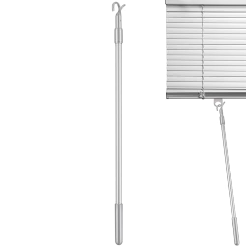 Hemoton Blind Wand, Vertical Blinds Replacement Parts Blinds Stick Replacement, Long Window Blind Stick Tilt Rod with Hook and Handle for Windows Curtain (Inch)