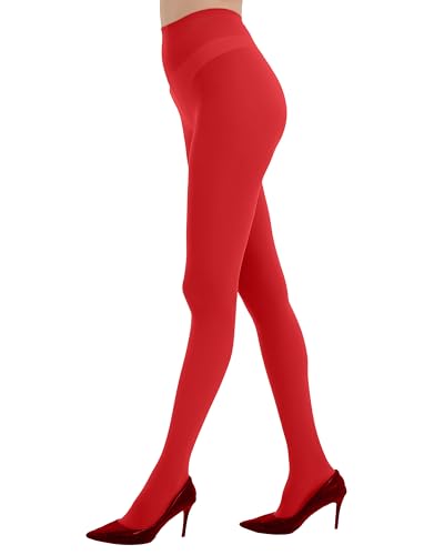 Image of Citystl 2 Pairs Plus Size Black Tights for Women, 40D Solid Color Soft Tights, Control Top Microfiber Pantyhose for women