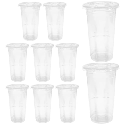 EXAOMBLE 50個 透明食品グレードプラスチック飲料カップ 軽量使い捨て ジュース用 コールドドリンク対応 清潔 イベントパーティー 再利用可能