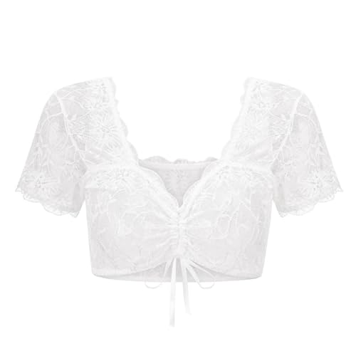 Chemisier Dirndl dames robe longue de fête de la bière blanche