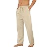 Puimentiua Cotton Linen Pants Men Casual Loose Fit... #2