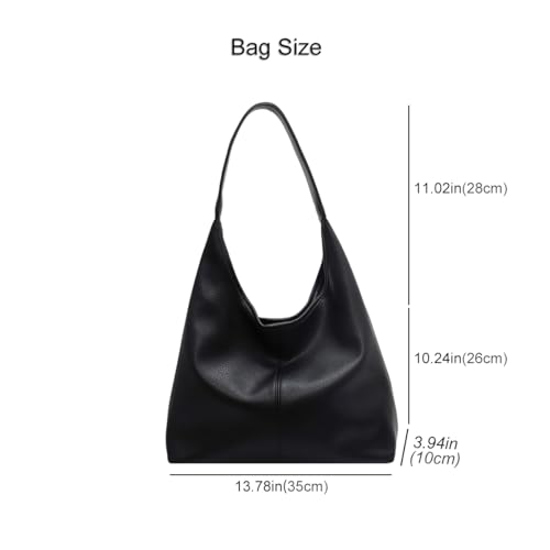 Bolso Hobo grande de cuero PU para mujer miniatura 4