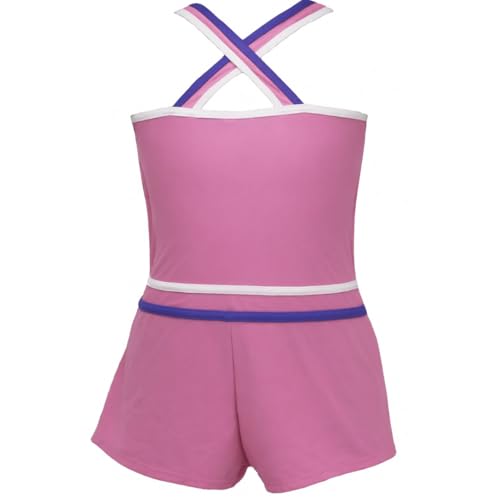 Bañador para niña rosa fucsia de tejido resistente y costuras suaves 3