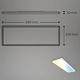 Briloner - LED Ceiling Light, Dimmable Ultra Slim Panel Lamp, 58x20x3 cm, Backlight Effect, CCT Adjustable Light, Flush Mount, Remote Control, Night-Light Function, 23W, Living Room, Kitchen, White - Image 9