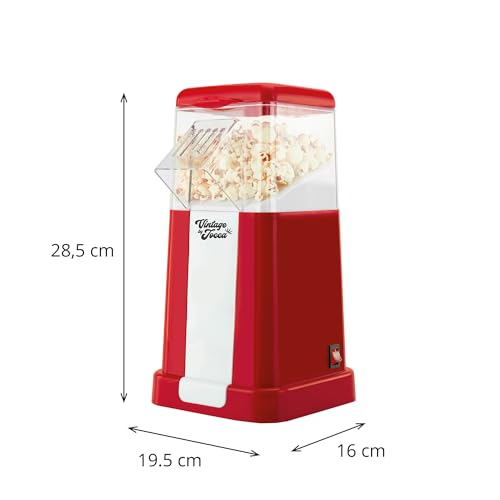 Miniatura 3 de Jocca - Palomitero Eléctrico 1200w Sin Aceite, Máquina De Palomitas Con Vaso Medidor, Preparación En 3 Minutos