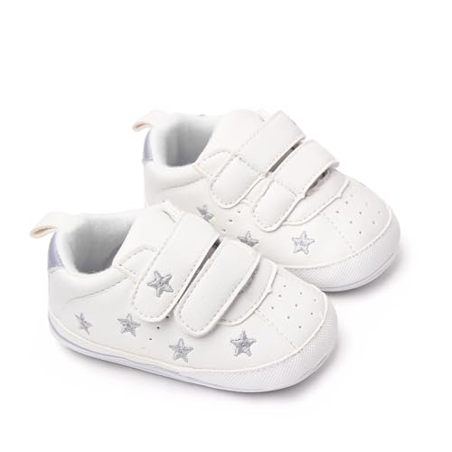 Image of Clowora Baby Boys Girls Shoes Non-Slip Rubber Sole Sneakers Infant First Walking Toddler Crib Shoes Newborn Loafers Flats.