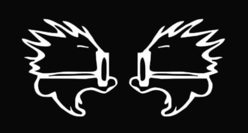 Image of Calvin Speed Decal |White | Made in USA by Stick This! | Sticker for Car or Truck Windows, Laptop, Water Bottle, Tablets etc. | 3.5 x 3.75 | (2, White)