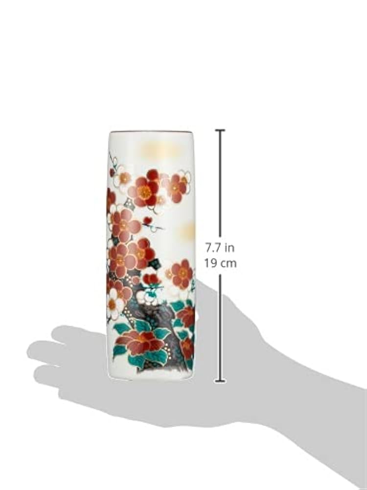 九谷焼 九谷睦山 耳付花瓶 九谷焼 九谷睦山 耳付花瓶