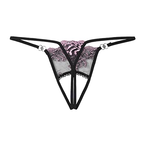 Men's Opening Crotch Sissy Panties Lace G String Thong Crossdresser Lingerie Underwear Type B One Size4