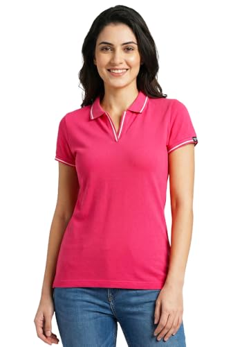 Image of Wear Your Opinion Womens Premium Pique Polo Collar Neck T-Shirt Womens Premium Pique Polo Collar Neck T-Shirt (Design: Tipped Polo)