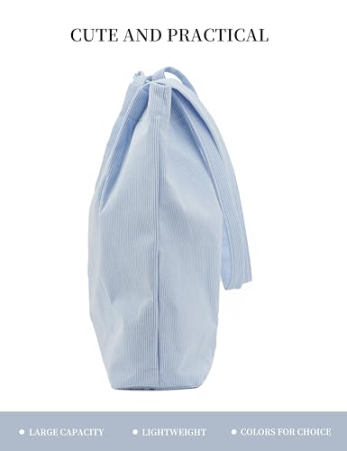 Image of Corduroy Tote Bag Cute Tote Bags for Women Shoulder Bag with Inner Pocket for Work Beach Travel and Shopping Grocery
