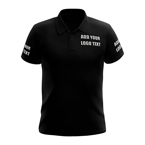 Custom Polo Shirts for Men Women Personalized Design Your Own Text Logo Name Embroidered Dry Fit Golf Shirt