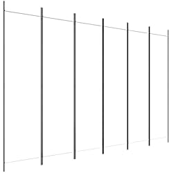Telas Para Separar Espacios vidaXL Biombo Divisor de 6 Paneles Separador Decoración Habitación Dormitorio Oficina Pantalla Privacidad Pared Plegable de Tela Blanco
