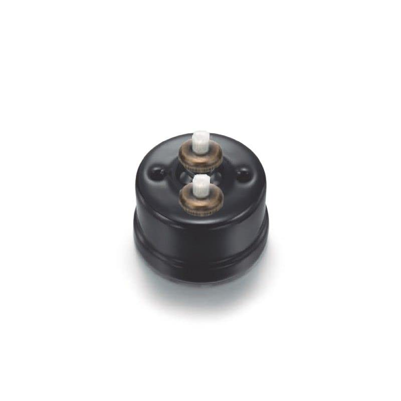 Double poussoir Garby en porcelaine noire fontini haut de gamme