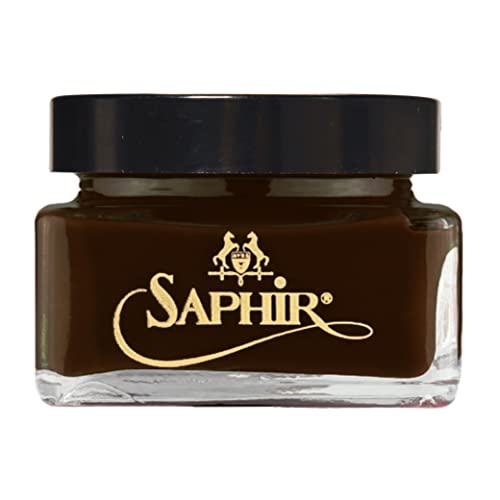 Image of Saphir Medaille d'Or Pommadier Cream 75ml - Natural Cream Leather Shoe Polish, Leather Conditioner for Boots, Handbags