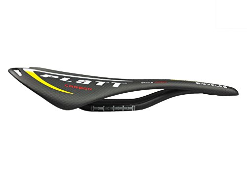 PLATT Bike Carbon Fiber Saddle Lightweigth Bicycle Seat for Road Bike and Mountain Bike 3K Matte,Yellow, Matte Yellow - Image 4