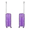 Senator ABS Durable Hard Shell Unisex Suitcase Modern Fashion Travel Case Carry on Luggage Trolley with 4 Single Quite Spinner wheels KH1075 (Carry-On 20-Inch, Highlight Purple)