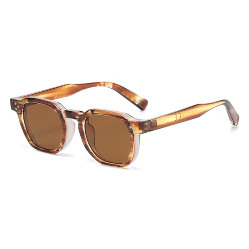 Image of Gleyemor Stylish Retro Sunglasses for Men Women Fashion Vintage Square Sunglasses UV400 Protection Shades