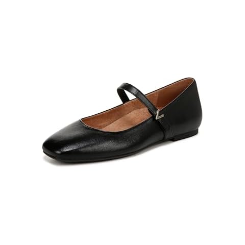Vionic Women's Alameda Mary Jane Flat, Black Leather, 8.5 Cover