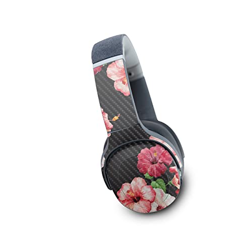 Image of MightySkins Carbon Fiber Skin Compatible with Skullcandy Crusher Evo Wireless - Hibiscus | Protective, Durable Textured Carbon Fiber Finish | Easy to Apply | Made in The USA