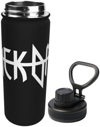 Miniatura 7 de Botella de agua deportiva aislada de acero inoxidable de 18 onzas, termo aislado de doble pared de fruta Fuck Off, frasco térmico